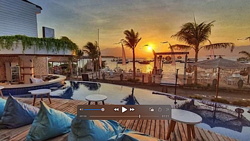 vidéo hotels aux Gili